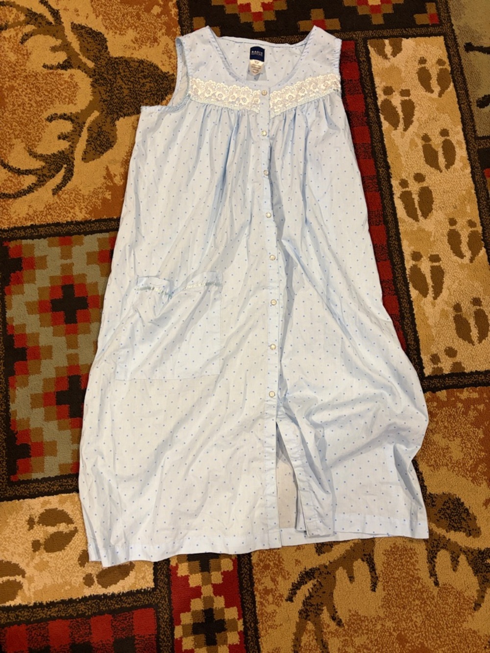 Women’s cottage core Basic Editions housecoat